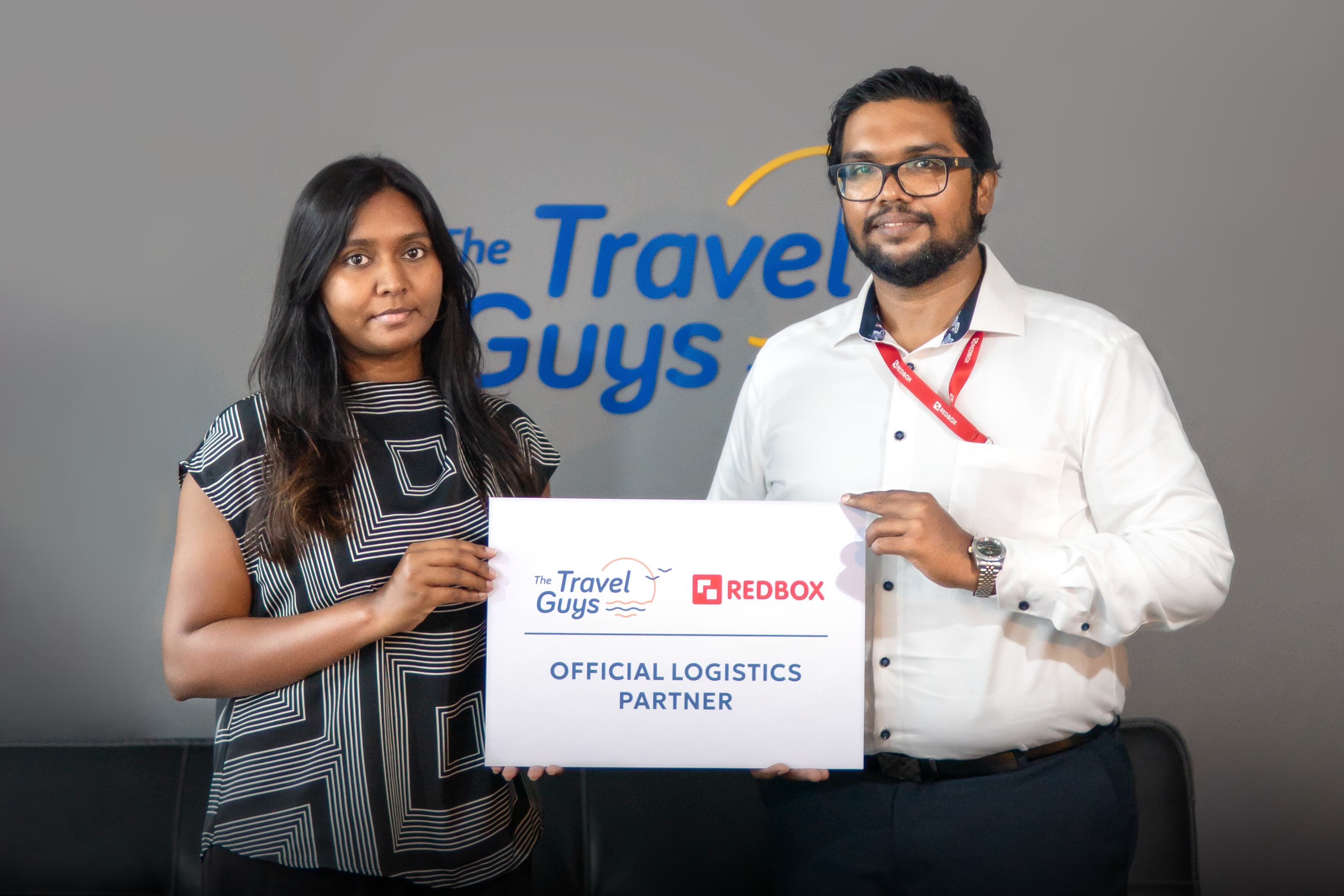 Marketing Manager of The Travel Guys, Ms. Meera Moosa, with Redbox Maldives Business Development & Marketing Manager, Ali Khathoub